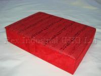 PVC BOX W/ RED SUEDE 