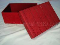 PVC RECT. BOX W/ RED SUEDE 