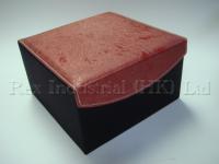 Set of 2 PVC hinged box with magnetic flap 