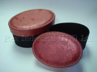 Set of 2 Oval box with removable lid 