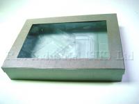 Silver colour special paper rectangular box with vaccum formed tray inside 