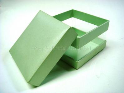 Green special paper box with clear window body 