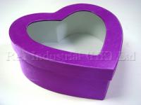 Purple satin heart box 